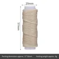 150D beige flat waxed thread for leather hand sewing DIY projects, 57x20mm roll size - 12m / Off White