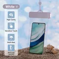 Professionelle weiße wasserdichte Handyhülle mit empfindlichem Touchscreen zum Schwimmen - 19.5*11cm (Universal Unter 7.2 Zoll) / Weiß