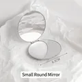 Miroir de poche pliable double face en acier inoxydable avec design rond compact de 6,5 cm - 6.5cm