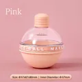 Pink light bulb shaped silicone ice ball maker for whiskey, 67mm inner diameter size - OPP Bag / Pink