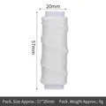 White 150D flat waxed thread for leather sewing DIY, 57x20mm roll size - 12m / White