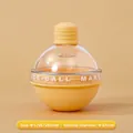 Yellow light bulb shaped silicone ice ball maker mold for whisky and cocktails 67mm size - OPP Bag / Yellow