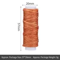 Orange 150D flat waxed thread for leather sewing DIY, 57x20mm spool, 9g package weight - 12m / Light Coffee