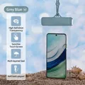 Universelle wasserdichte Handyhülle in Graublau mit Touchscreen für das Schwimmen im Freien - 19.5*11cm (Universal Unter 7.2 Zoll) / Graublau