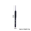 Professional 2.0mm soft handle crochet hook for DIY knitting, ergonomic TPR grip, 14cm long - 2.0mm / Black