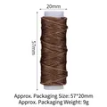 Professional brown 150D flat waxed thread for leather sewing and DIY craft repairs - 12m / Grey Coffee