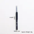 Dark blue soft grip 3.0mm aluminum crochet hook for professional DIY knitting crafts - 3mm / Black
