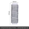150D gray flat waxed thread spool for leather sewing DIY 57x20mm craft accessory - 12m / Light Gray