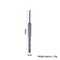 Professional 3.5mm soft grip crochet hook with blue aluminum head, 14cm total length - 3.5mm / Black