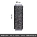 Grey 150D flat waxed thread for leather DIY sewing, package size 57x20mm and 9g weight - 12m / Dark Gray