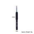 Ergonomic soft handle crochet hook 4.0mm for DIY hand knitting, 14cm length and 13g - 4mm / Black