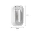 Universal wall-mounted toothbrush and mop holder with anti-slip silicone grip and dimensions - White