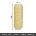 Yellow 150D flat waxed thread for leather DIY hand sewing and repair crafting - 12m / Light Yellow