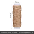 150D light brown flat waxed thread for leather sewing and DIY craft tools - 12m / Khaki