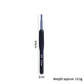 5.5mm soft handle aluminum crochet hook with 14cm length and TPR grip for DIY knitting - 5.5mm / Black