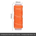 Durable 150D orange flat waxed thread spool for leather sewing and DIY craft projects - 12m / Bright Orange
