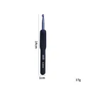 6.0mm soft grip crochet hook for DIY manual knitting projects with ergonomic handle - 6mm / Black