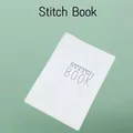 White linen DIY embroidery stitch book with printed stitch guides for craft lovers - Stitch Book Style A