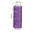 Purple 150D flat waxed thread for leather sewing DIY crafts, 57x20mm, 9g weight - 12m / Light Purple