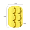 Yellow pineapple shaped silicone ice mold with 6 cavities for DIY ice making - Pineapple / 100 g / Pineapple Yellow
