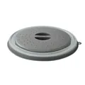 Foldable grey silicone microwave splatter cover and multifunctional drain basket for kitchen - Gray