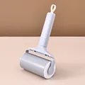 Washable grey lint roller for pet hair and clothing with a durable plastic handle - Washable with Cover / Gray