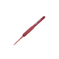 Professional 2.0mm red crochet hook with ergonomic soft TPR grip and aluminum needle - 3mm / Red