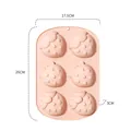 Strawberry shaped silicone mold for ice cubes and desserts, 6 cavities, pink color. - Strawberry / 115g / Strawberry Pink