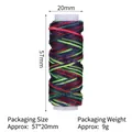 150D multicolored flat waxed thread for leather sewing DIY projects, 57x20mm spool - 12m / Multicolor 4