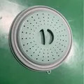 Collapsible silicone microwave cover for food splatter protection in mint green finish - Dark Green