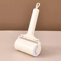 Premium cream-colored large sticky lint roller for pet hair and clothes maintenance - Washable with Cover / Yellow