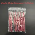 Set of ergonomic dark red soft handle crochet hooks with TPR grip in a plastic bag - 9 Pieces/OPP Bag / Red