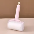 Rouleau anti-peluches lavable rose pour poils d'animaux et vêtements, réutilisable - Modèle Détachable / Rose