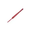 Red soft handle aluminum crochet hook 3.5mm for DIY knitting and weaving crafts - 4mm / Red