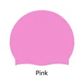 Cuffia da nuoto in silicone rosa ad alta elasticità per adulti vista dettagliata - Rosa
