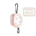 Portable pink 10m retractable clothesline with ten anti-slip buckles for travel - About 10m (With 10 Clips) / Pink