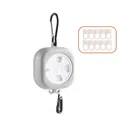 Grey 10m portable retractable clothesline set with 10 anti-slip buckles for travel - About 10m (With 10 Clips) / Gray