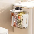 Luxury wall-mounted acrylic tissue box with phone shelf for bathroom and kitchen. - White