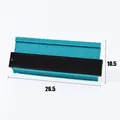 Professional 10-inch teal contour gauge profile tool with dimensions 26.5 x 10.5 cm - 25cm (10 inch) / Green