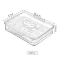 Transparent plastic refrigerator egg storage box with date tracker and dimensions - Egg Storage Box (6119-2)