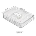 Transparent food-grade refrigerator storage box with dividers and time dial, 28.5x22x5.8cm - 4-Grid Storage Box (6119-3)