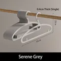 Ultra-thin non-marking grey clothes hanger for non-slip garment storage solution - Gray