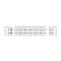 Transparent adjustable plastic drawer divider for organized storage and partitions - 8 Pcs Set / Clear