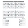 Adjustable transparent plastic connectors for a custom DIY drawer divider system - 12 Pcs/Set / Clear