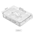 Transparent 8-compartment refrigerator storage box with date tracker 28.5x22x5.8cm - 8-Grid Storage Box (6119-4)
