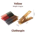 Molla per bucato antiscivolo in PC giallo trasparente, dimensioni 6cm x 3,2cm per casa - 20 Pezzi (Quadrato) / Colorato
