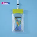 Universelle wasserdichte Handyhülle mit lindgrünem Verschluss und weißem Trageband - 29*12.5cm / Grün