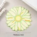 Daisy flower-shaped heat-resistant soft rubber placemat, 150mm diameter variant - Daisy / Placemat