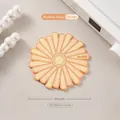 Soft daisy heat resistant silicone coaster in peach and yellow, 90mm diameter size - Pink Cherry / Coaster