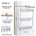 Premium gray double layer laundry drying rack with 26 clips for socks and baby clothes - 26 Clips / Gray